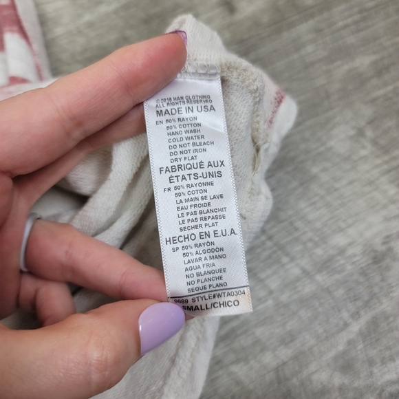 Cropped American flag tank top rounded hem size small - Picture 3 of 7